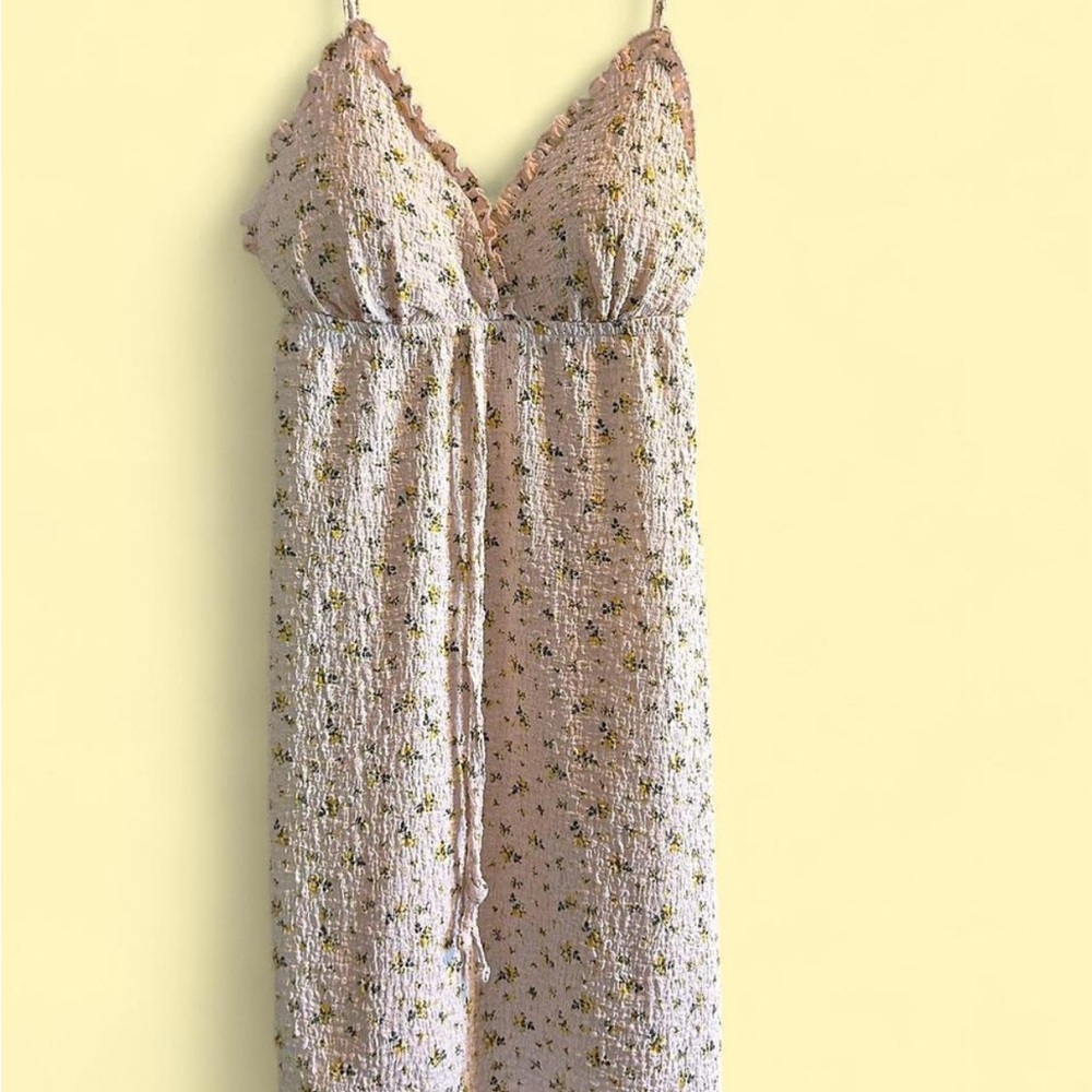 No Boundaries Pink Floral Midi Dress